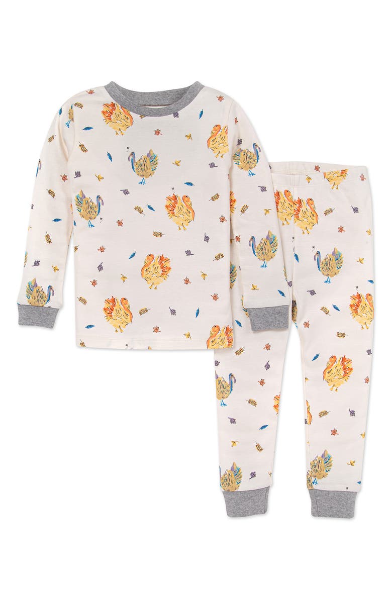 Burt's Bees Turkey Trot Organic Cotton Pajamas, Main, color, 