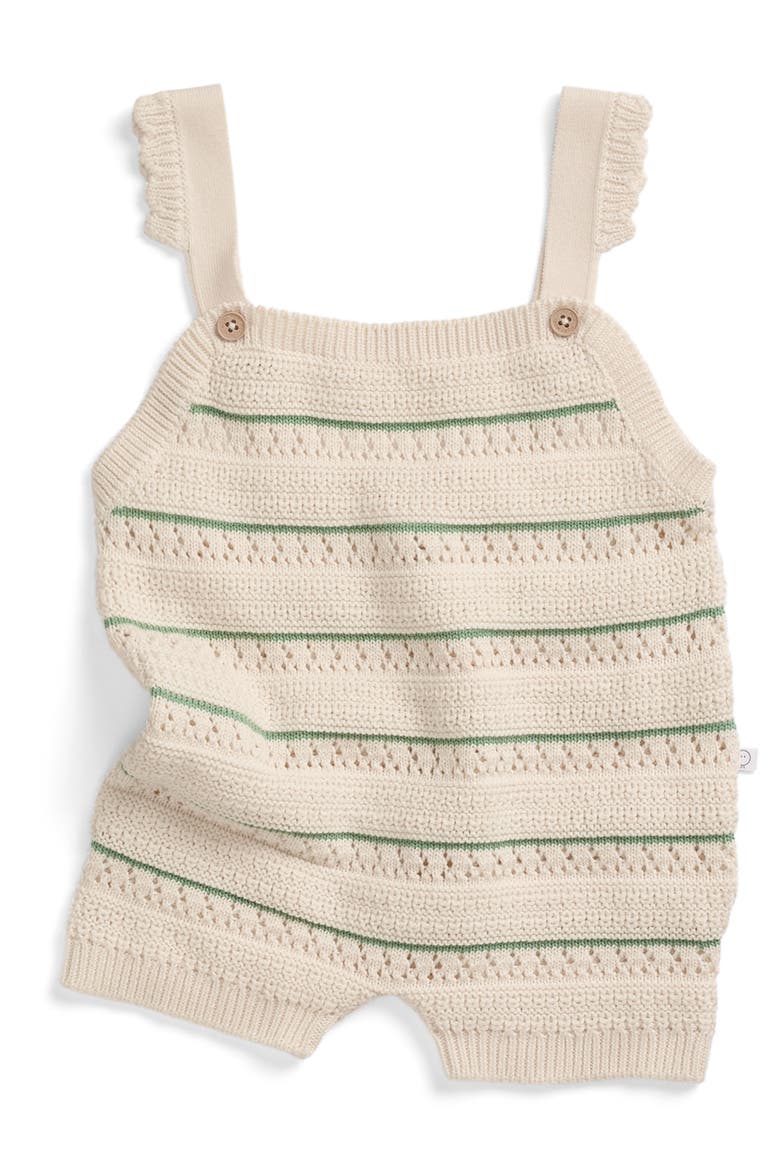 Stripe Knit Playsuit, Main, color, Gardenia Stripe