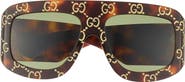 Gucci 59mm Shield Wrap Sunglasses