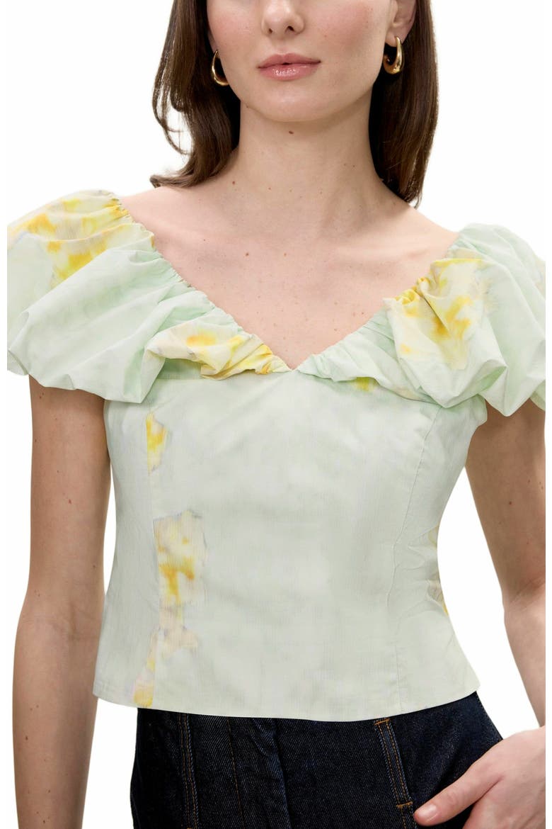 Yara Poplin Top, Alternate, color, SAGE COMBO