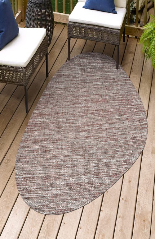 Jonathan Y Callan Modern Rustic Abstract Indoor/outdoor Shaped Area Rug In Beige/red