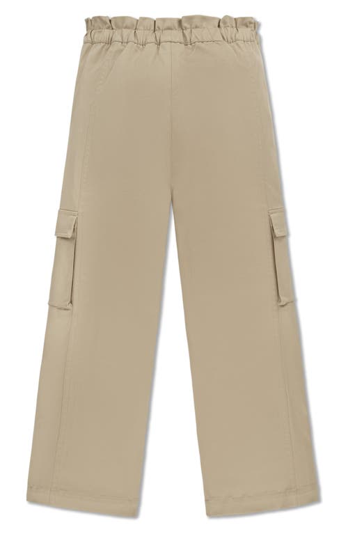 Lacoste Kids' Straight Leg Cargo Pants In Brown