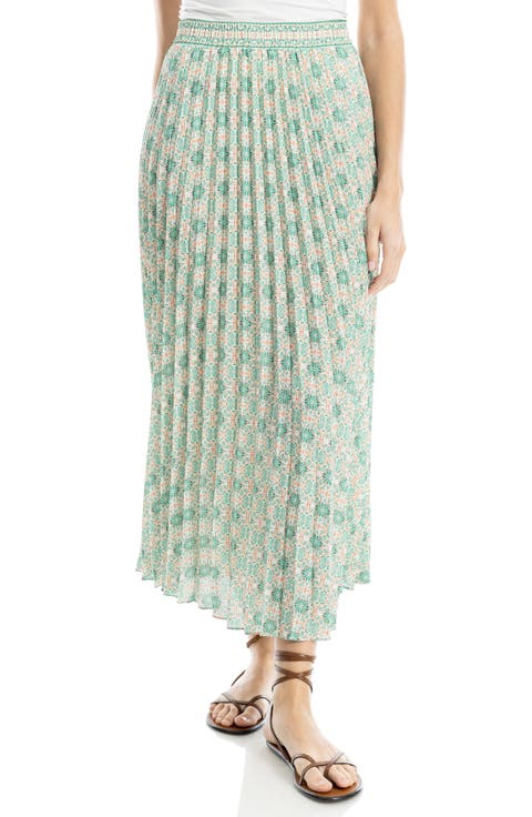 Pleated Maxi Skirt