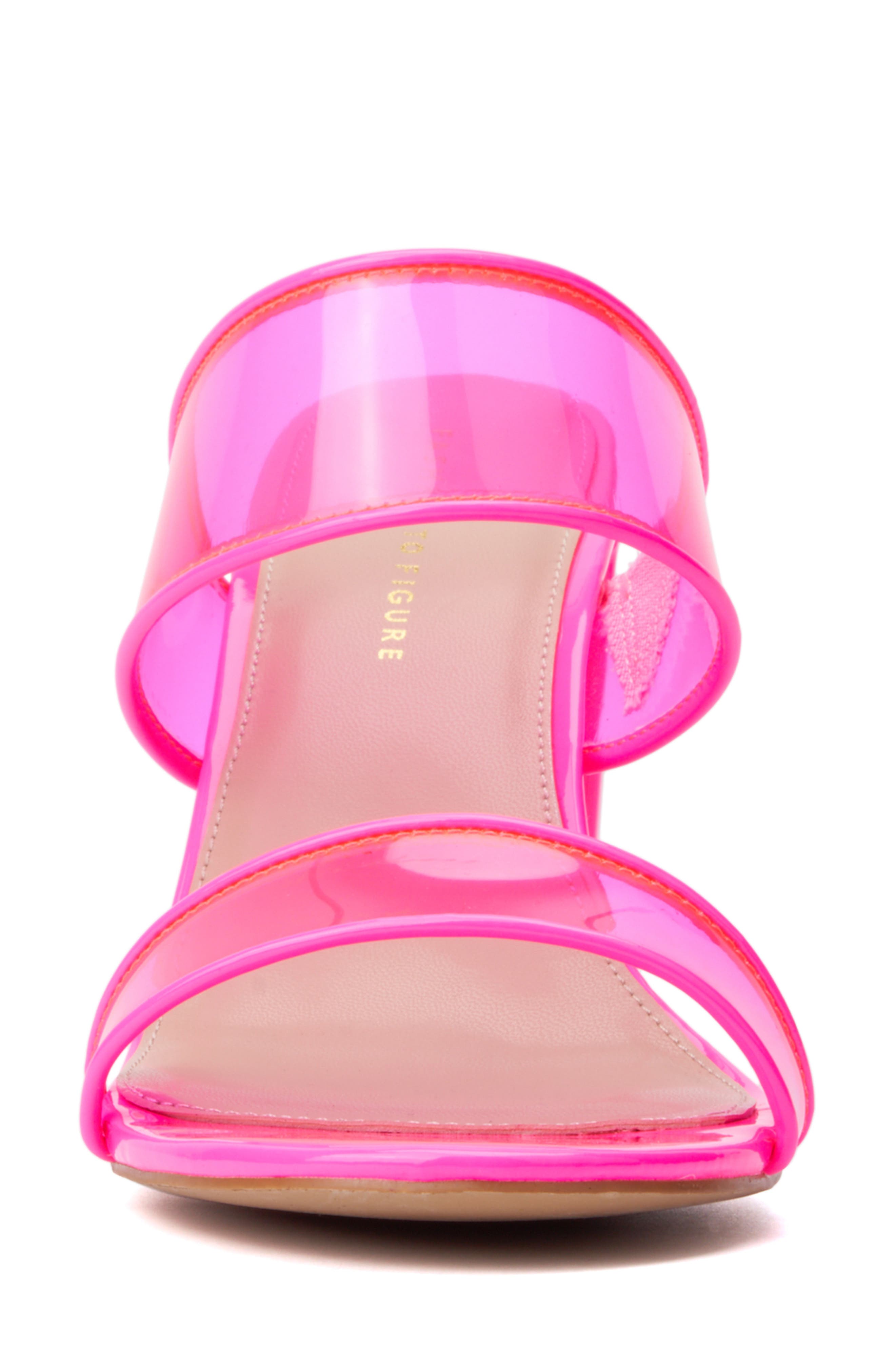 Fashion to Figure Berlynne Sandal - Wide Width, Alternate, color, Neon Pink