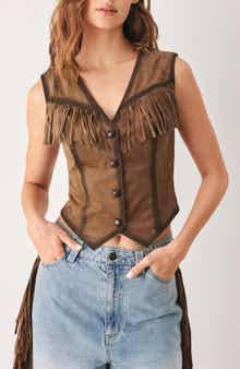 Fringe Faux Suede Vest