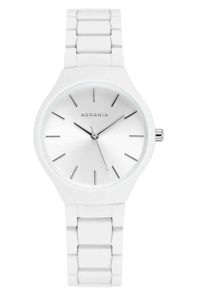 Stockholm Bracelet Watch, 34mm, Main, color, WHITE