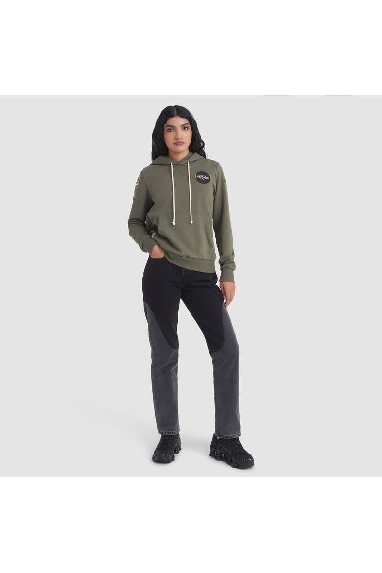 Women's Nike Olive Baltimore Ravens 2025 Salute to Service Sideline Standard Issue Dri-FIT Hoodie, Alternate, color, Olive