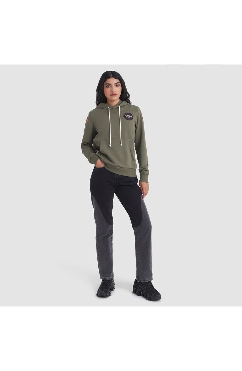 Nike Women's Nike Olive Baltimore Ravens 2025 Salute to Service Sideline Standard Issue Dri-FIT Hoodie, Alternate, color, Olive