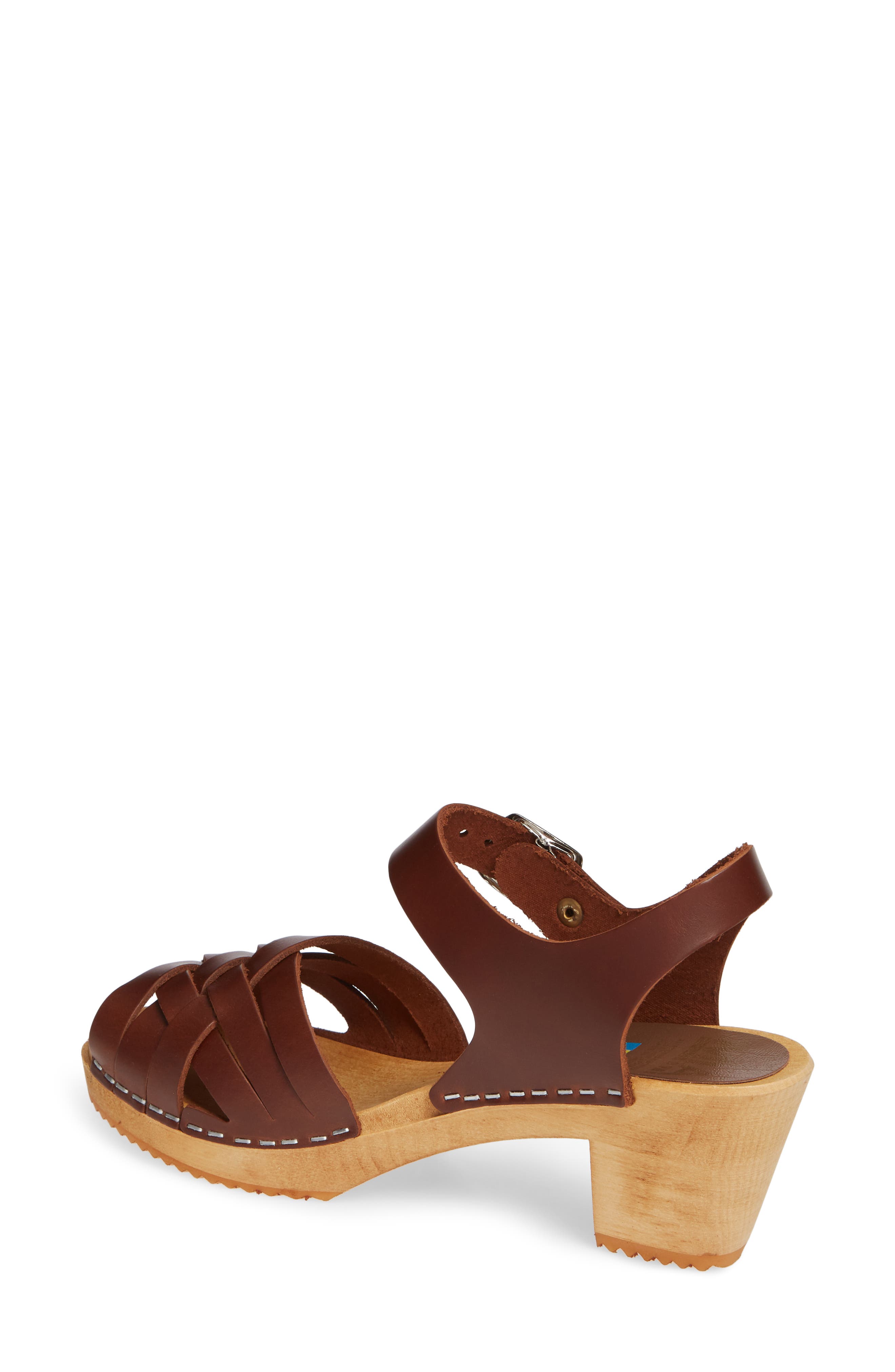 Bety Clog Sandal, Alternate, color, BROWN LEATHER