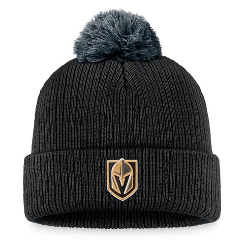 Men's Fanatics Branded Black Vegas Golden Knights Team Cuffed Knit Hat with Pom