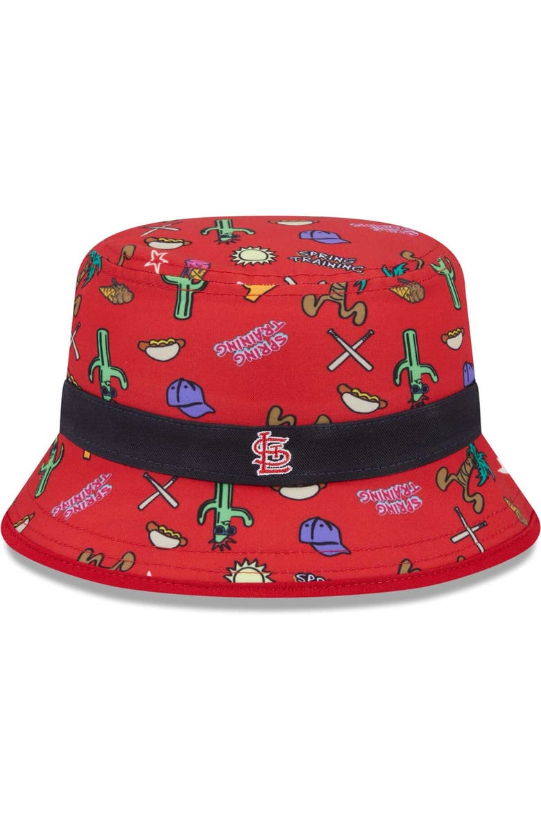 New Era Toddler New Era Red St. Louis Cardinals Spring Training Icon Bucket Hat, Main, color,