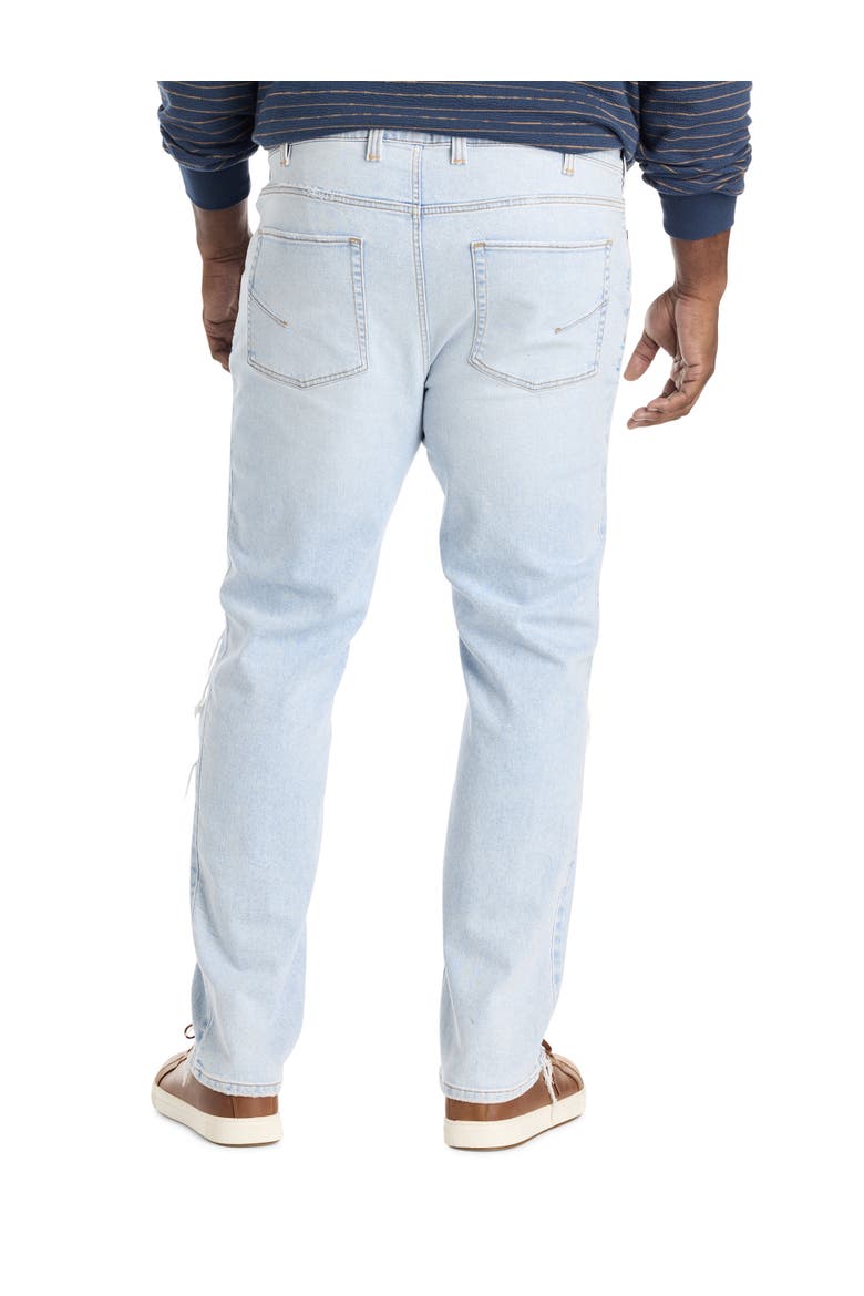 Big & Tall Destructed Dual Denim Tapered-Fit Jeans, Alternate, color, PARTY IN THE BACK
