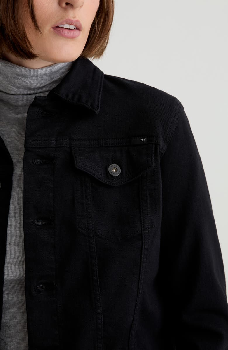 AG Robyn Denim Trucker Jacket, Alternate, color, Super Black
