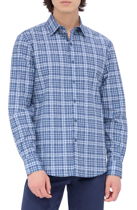 Julian Shaped Fit Plaid Button-Up Shirt