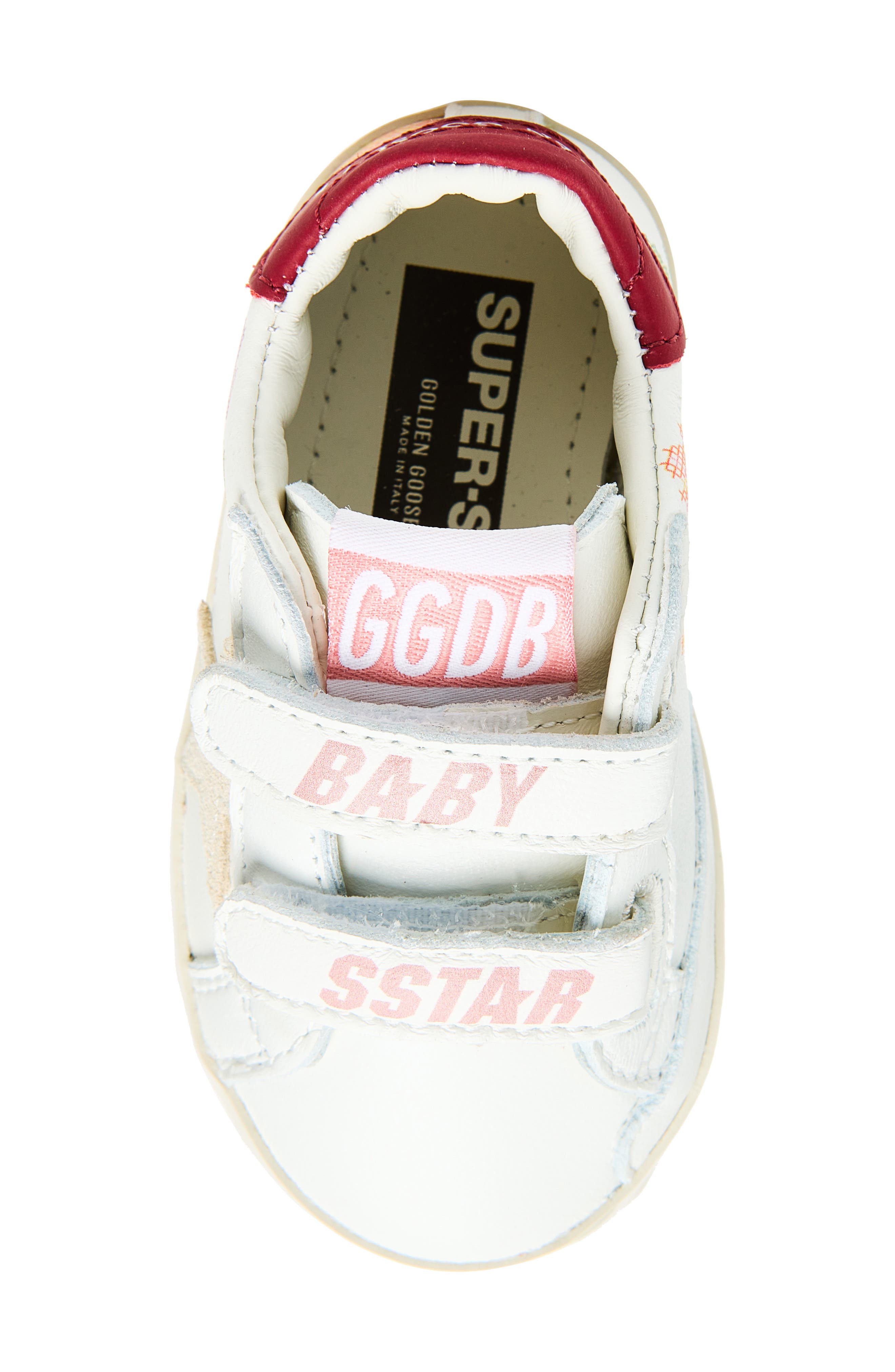 Kids' Baby School Sneaker, Alternate, color, WHITE/ SEEDPEARL/ RED