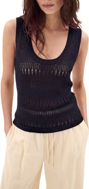 DELUC Mallorca Metallic Sheer Knit Tank