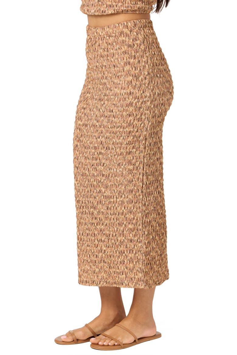 Bailey Smocked Midi Skirt, Alternate, color, WARM SAND