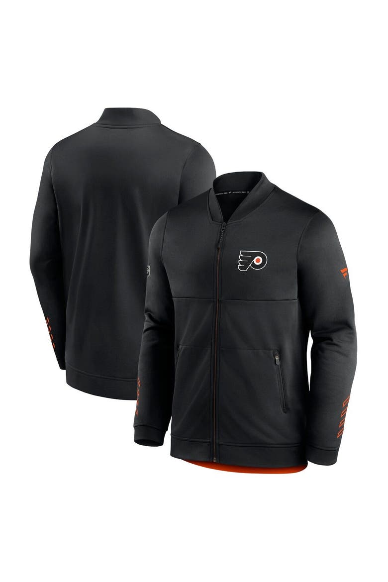 Men's Fanatics Branded Black Philadelphia Flyers Locker Room Full-Zip Jacket, Main, color, Black
