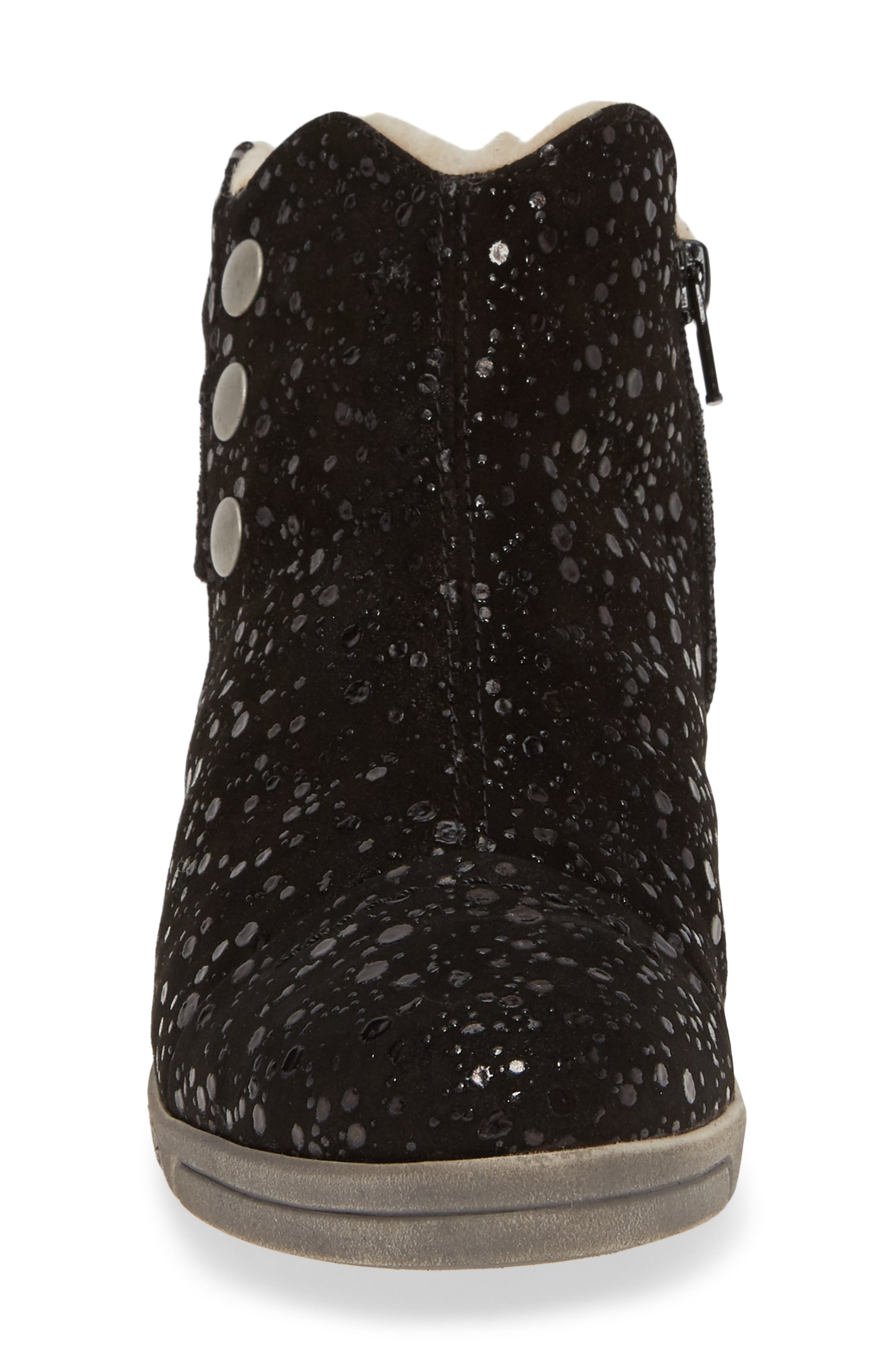 Aline Bootie, Alternate, color, LUNAR BLACK LEATHER