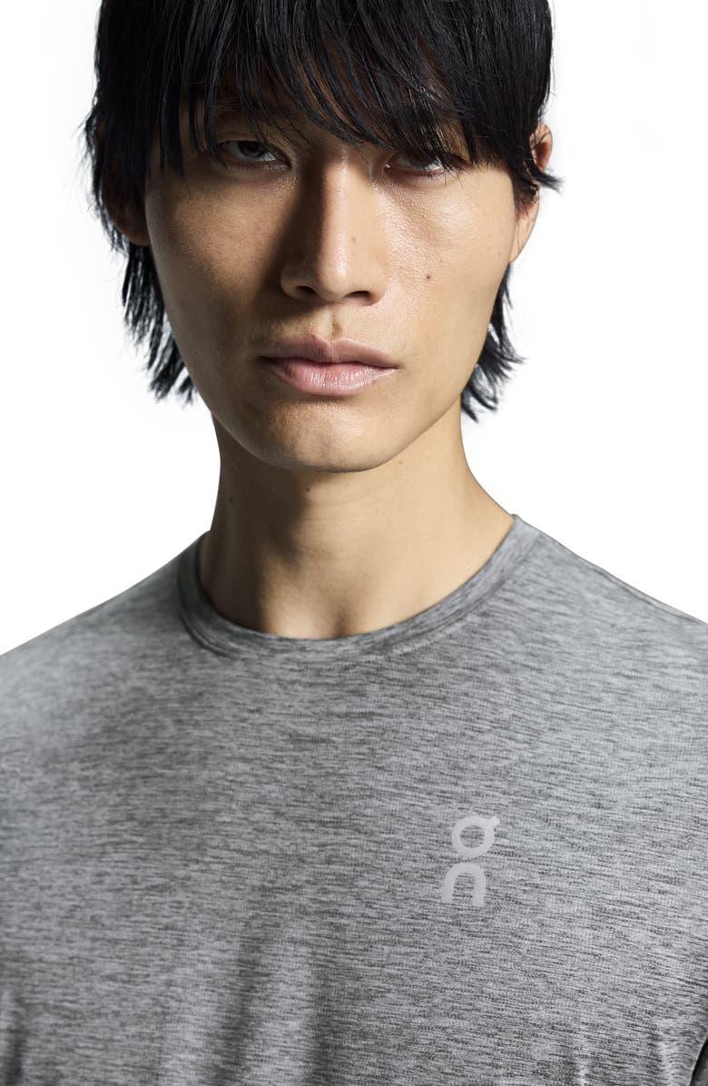 On Core-T Running T-Shirt, Alternate, color, Heather Gray