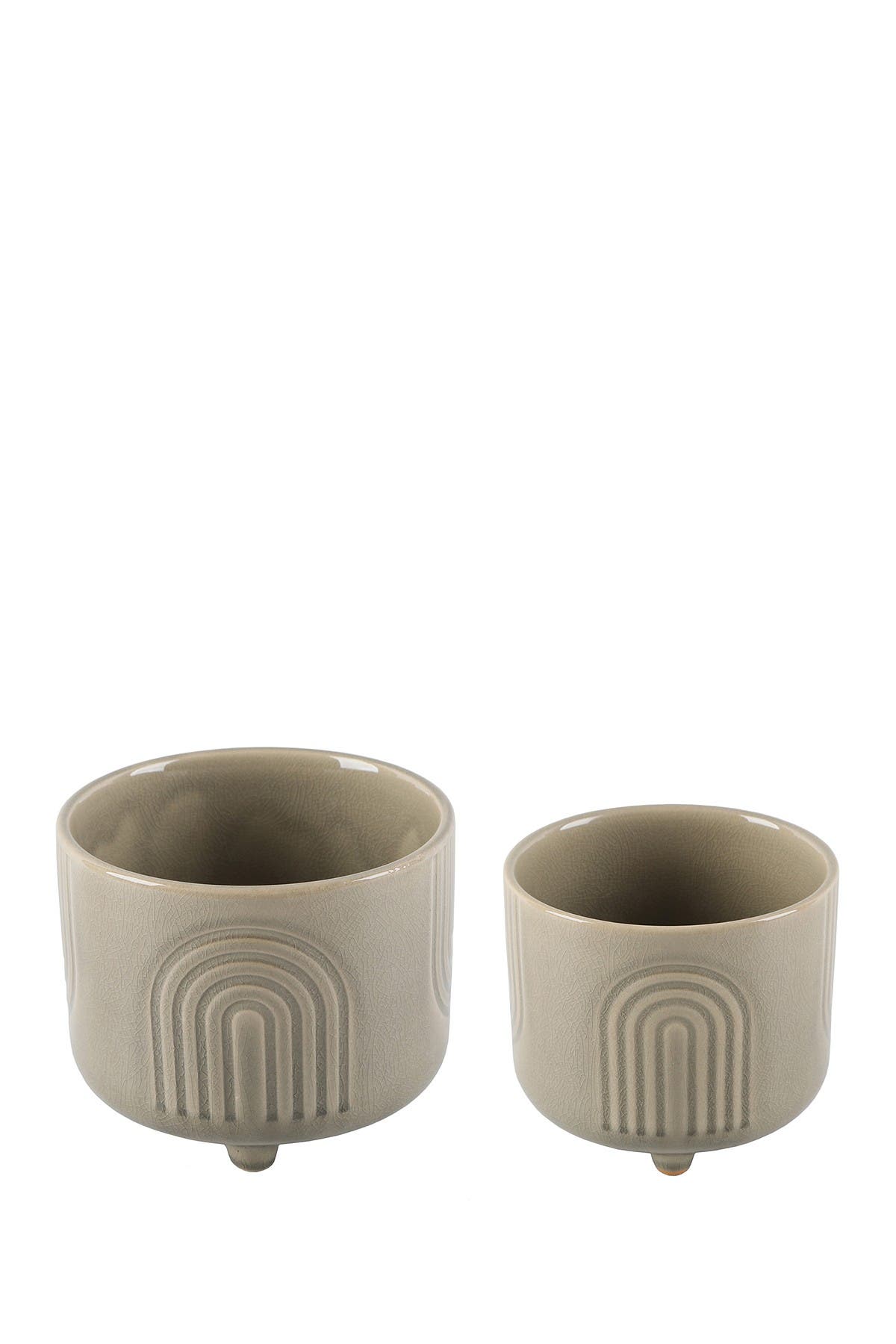 FLORA BUNDA Rainbow Gray Ceramic Planters Set