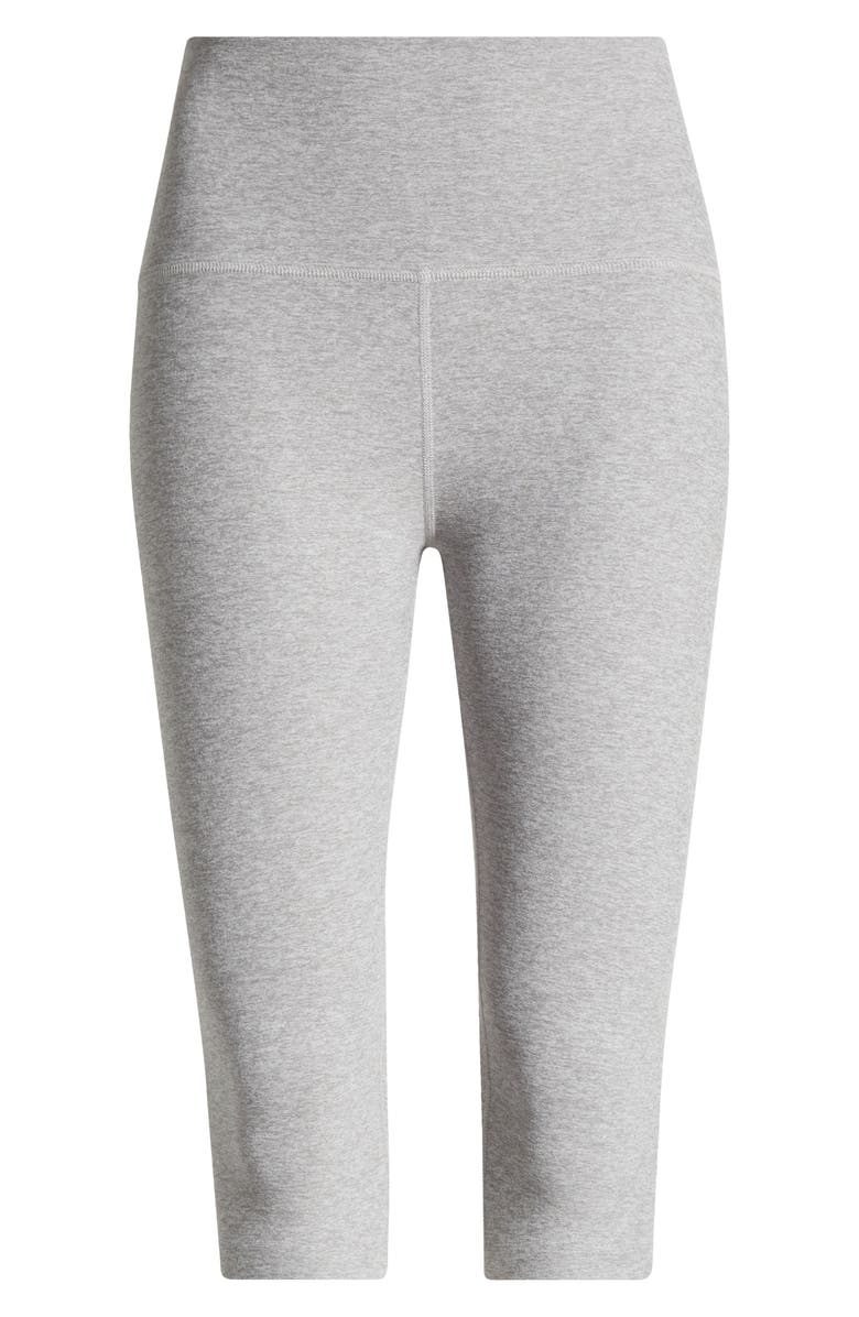 Beyond Yoga High Waist Crop Leggings, Alternate, color, Silver Mist