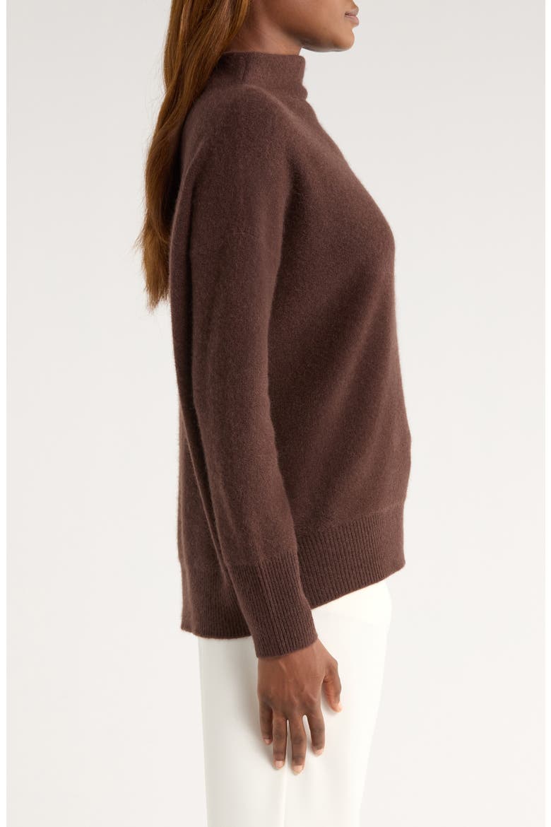 Boiled Cashmere Funnel Neck Pullover, Alternate, color, TRUFFLE