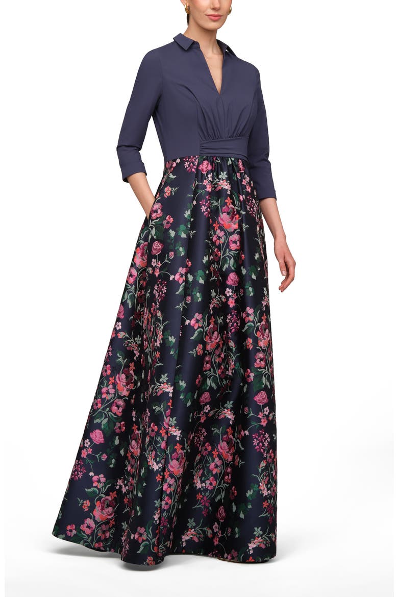 Marceline Ballgown, Alternate, color, INK BLUE MULTI
