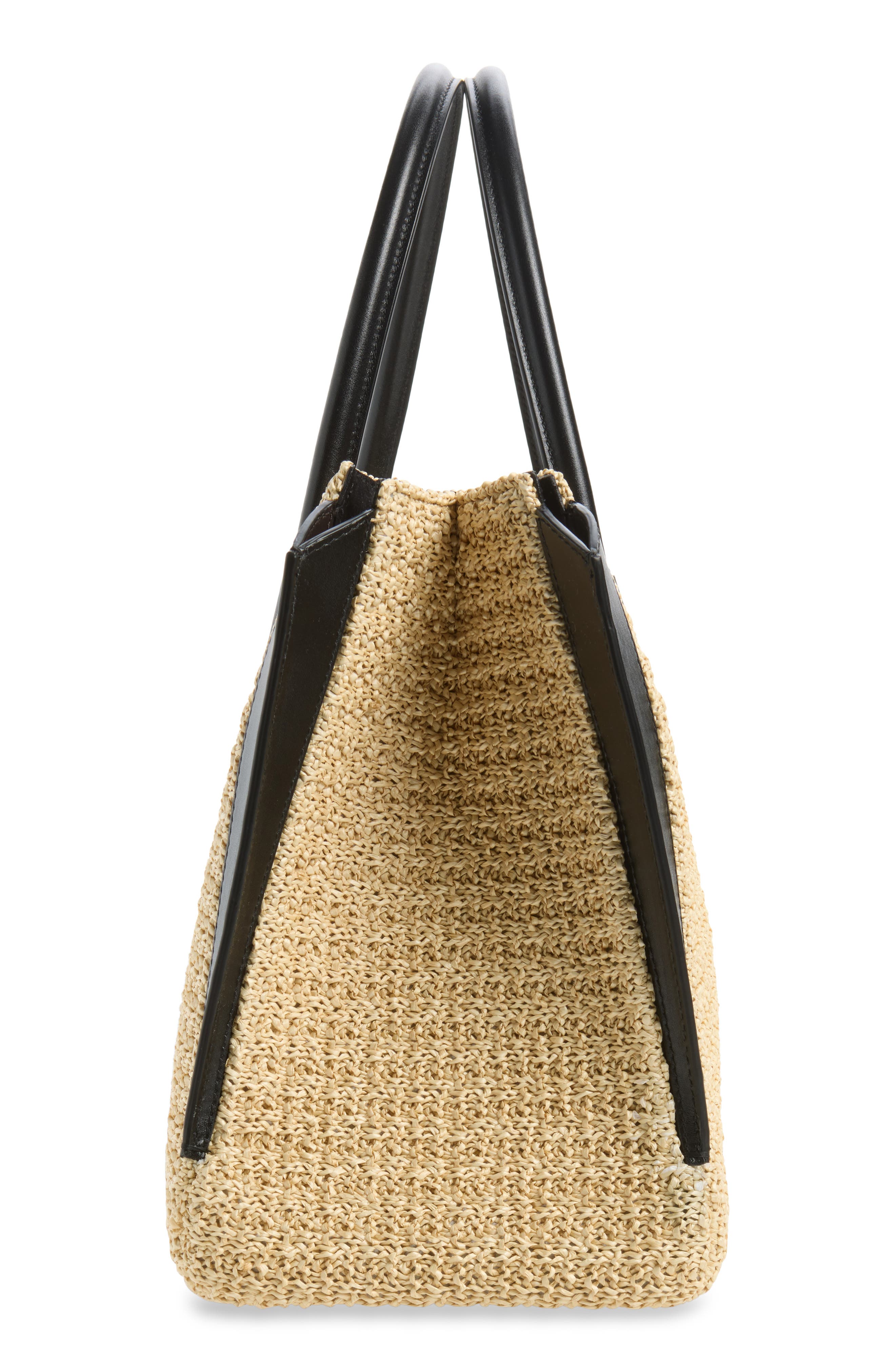 Medium Antigona Raffia Effect & Leather Catchall, Alternate, color, NATURAL