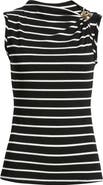 Loveappella Stripe Side Twist Rib Top
