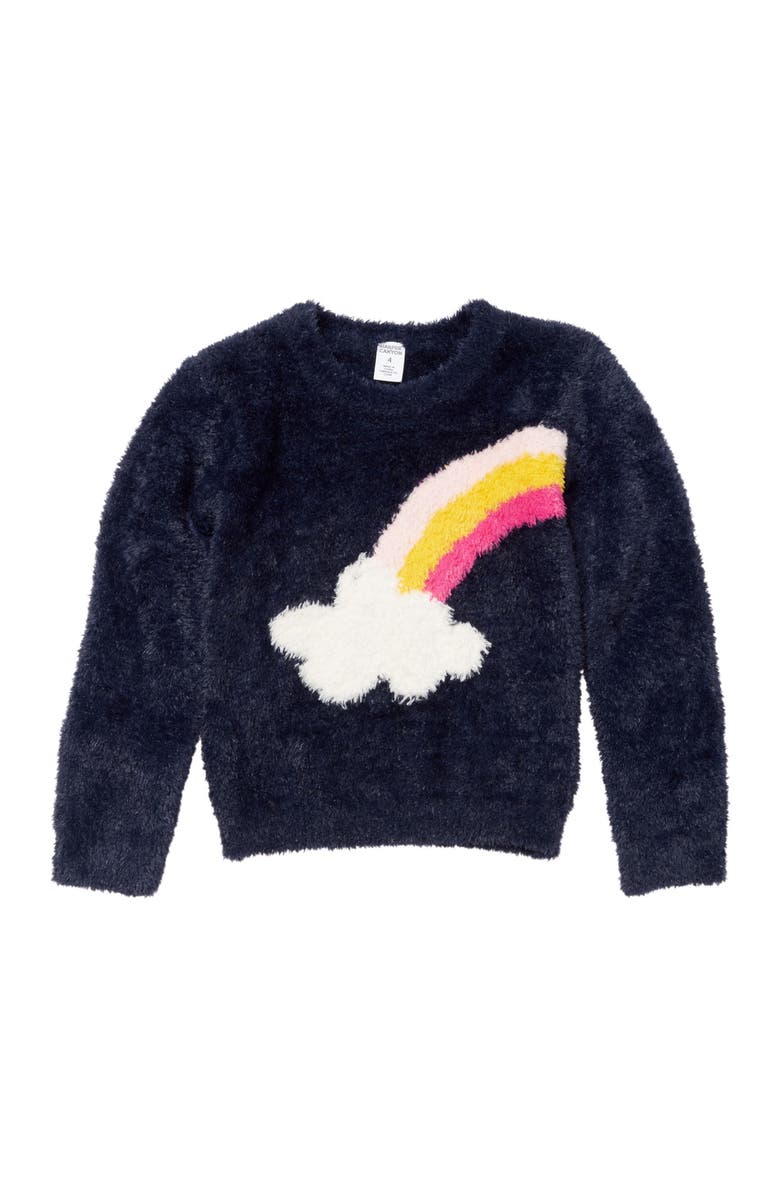 Harper Canyon Kids' Fluffy Intarsia Sweater, Main, color,