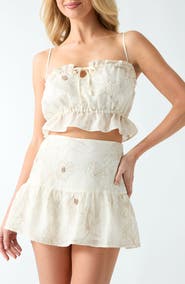 GUESS Hayden Ruffle Crop Camisole