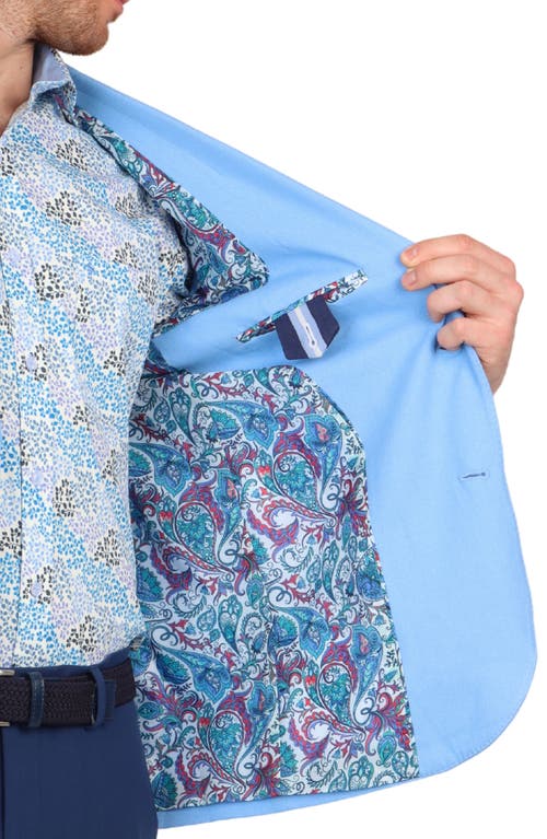 Tailorbyrd Solid Linen Blend Sport Coat In Sky Blue