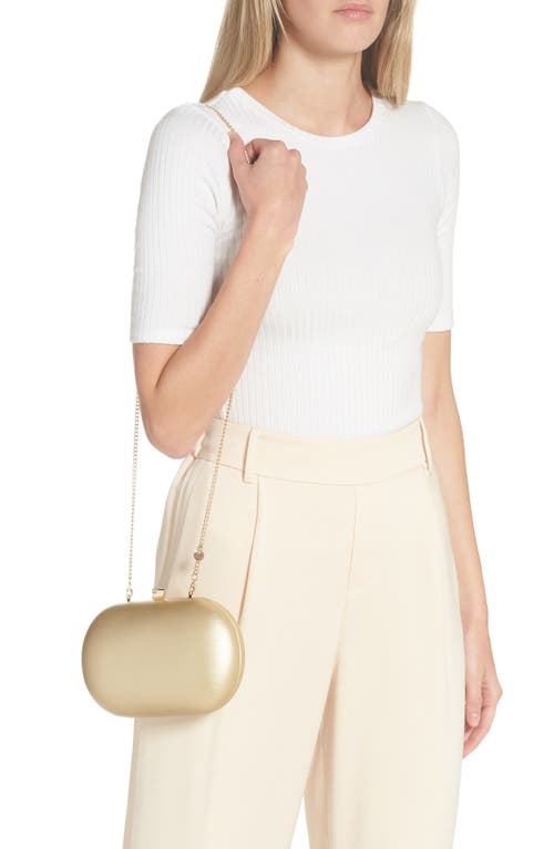 Olga Berg Anya Crystal Handle Clutch In Gold
