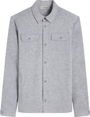 Bugatchi Heathered Kint Snap-Up Shirt Jacket