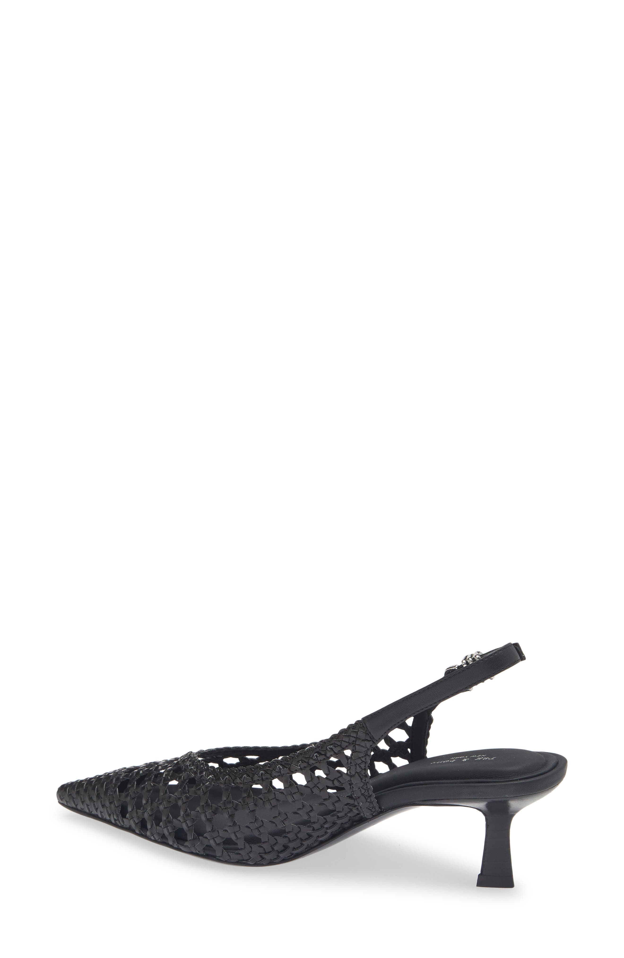 rag & bone Brynn Slingback Pump, Alternate, color, Black Woven