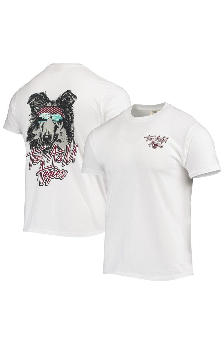 IMAGE ONE Men's White Texas A&M Aggies Mascot Bandana T-Shirt, Main, color, 