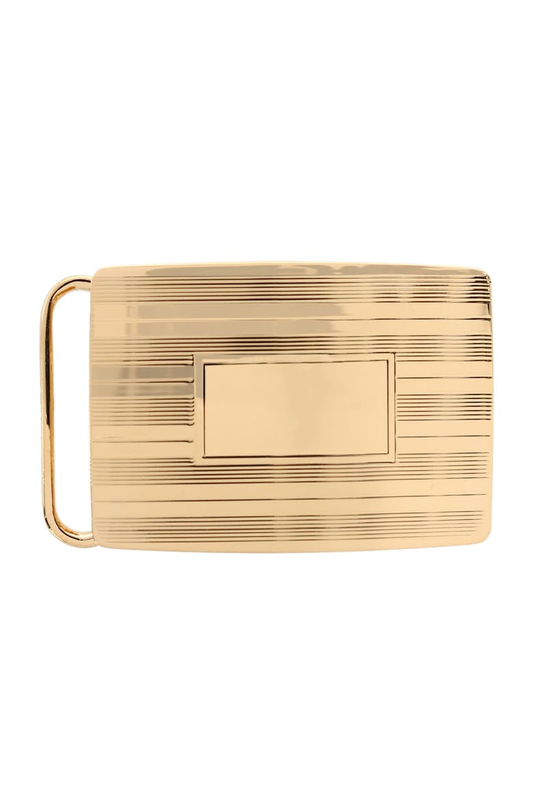 30mm Gold Plated Compression Belt Buckle, Main, color, Gold