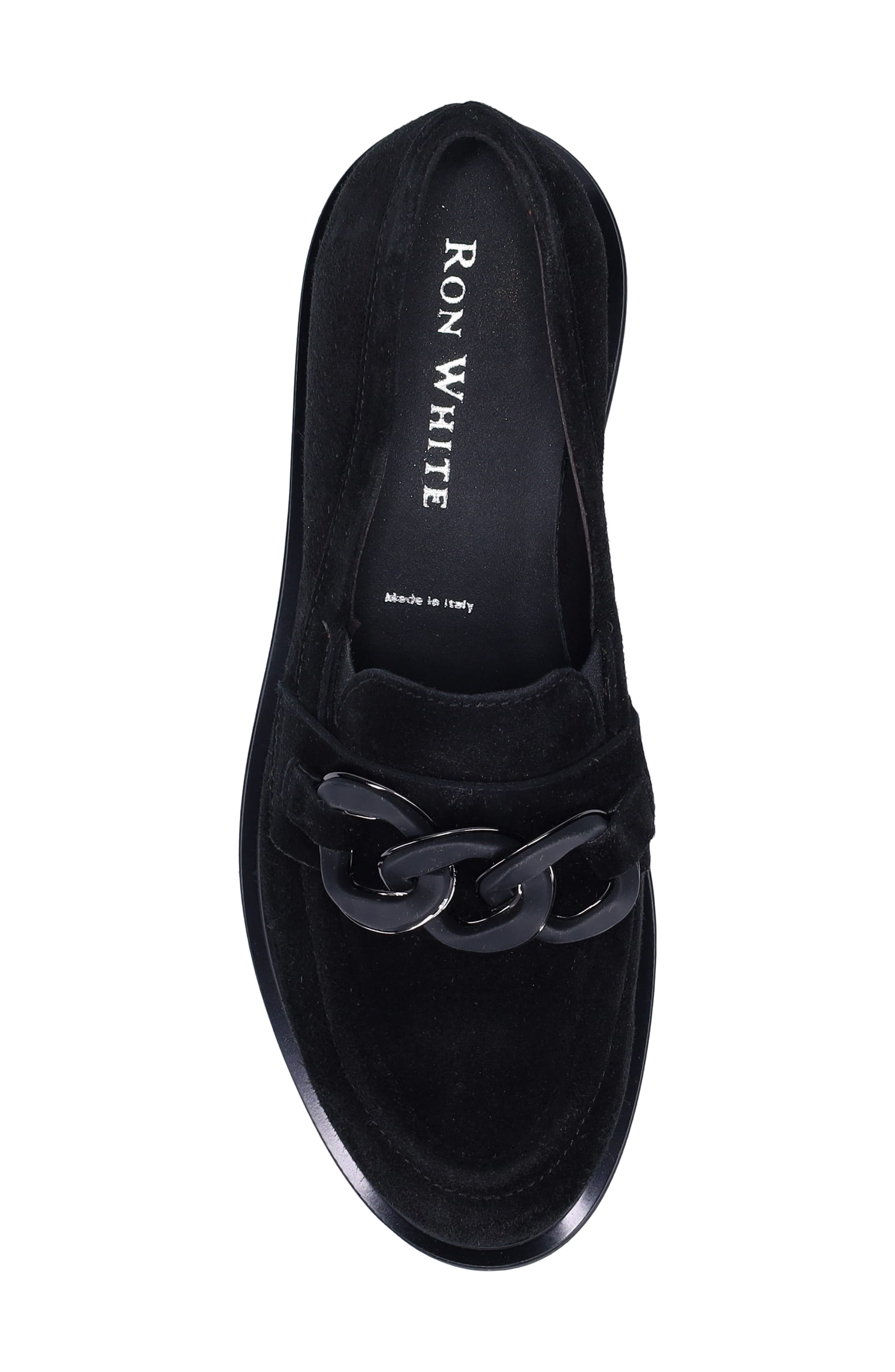 Allison Water Resistant Chain Loafer, Alternate, color, ONYX