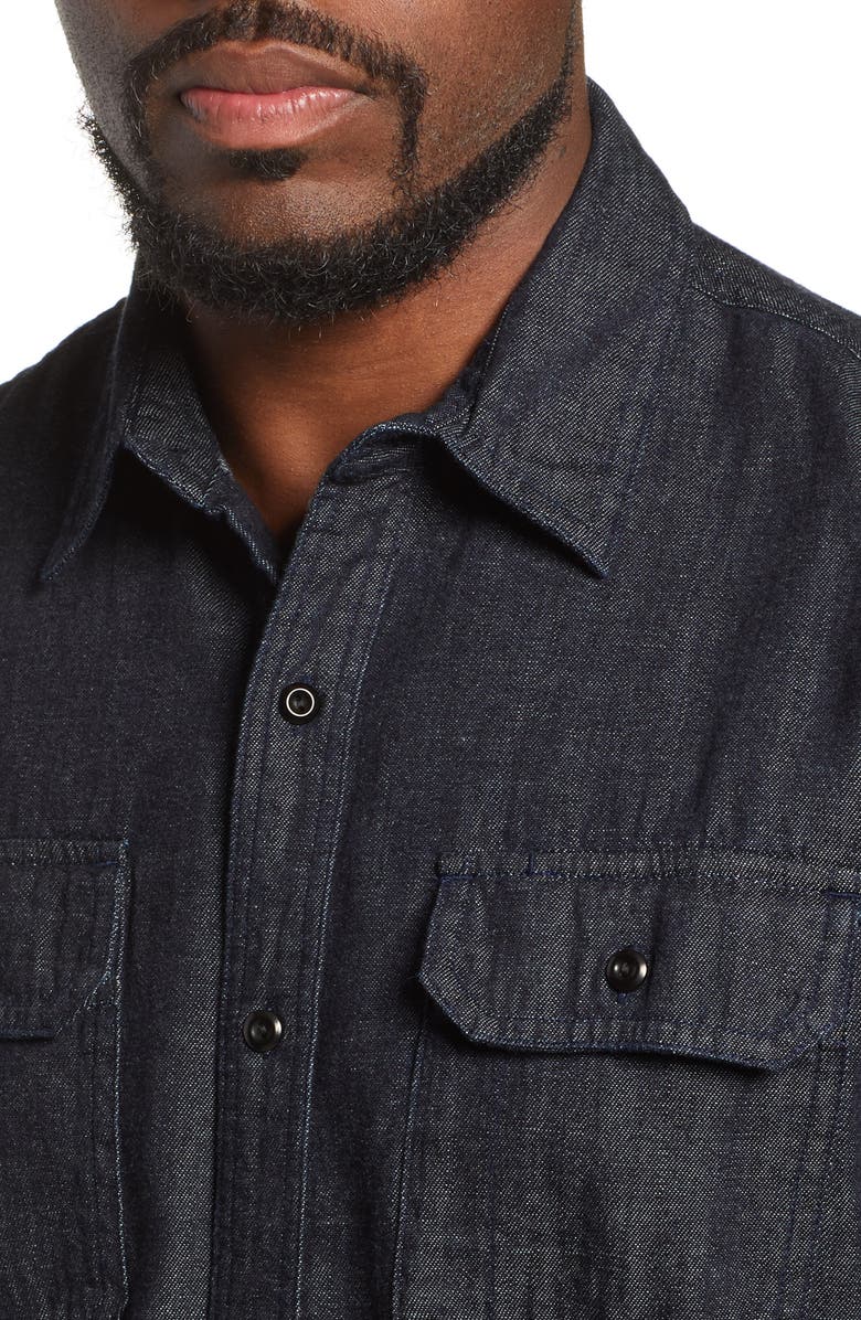 AG Benning Chambray Slim Fit Utility Shirt, Alternate, color,