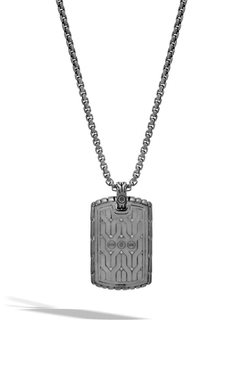 Men's Classic Chain Dog Tag Necklace, Alternate, color, SILVER/ GOLD