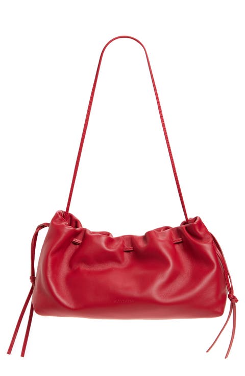 Drawstring Leather Clutch