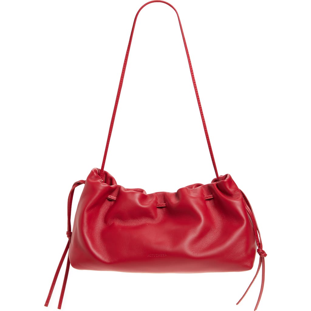 Altuzarra Drawstring Leather Clutch In Red