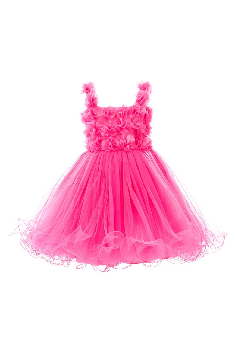Campanula Bloom Dress, Main, color, Neon Pink