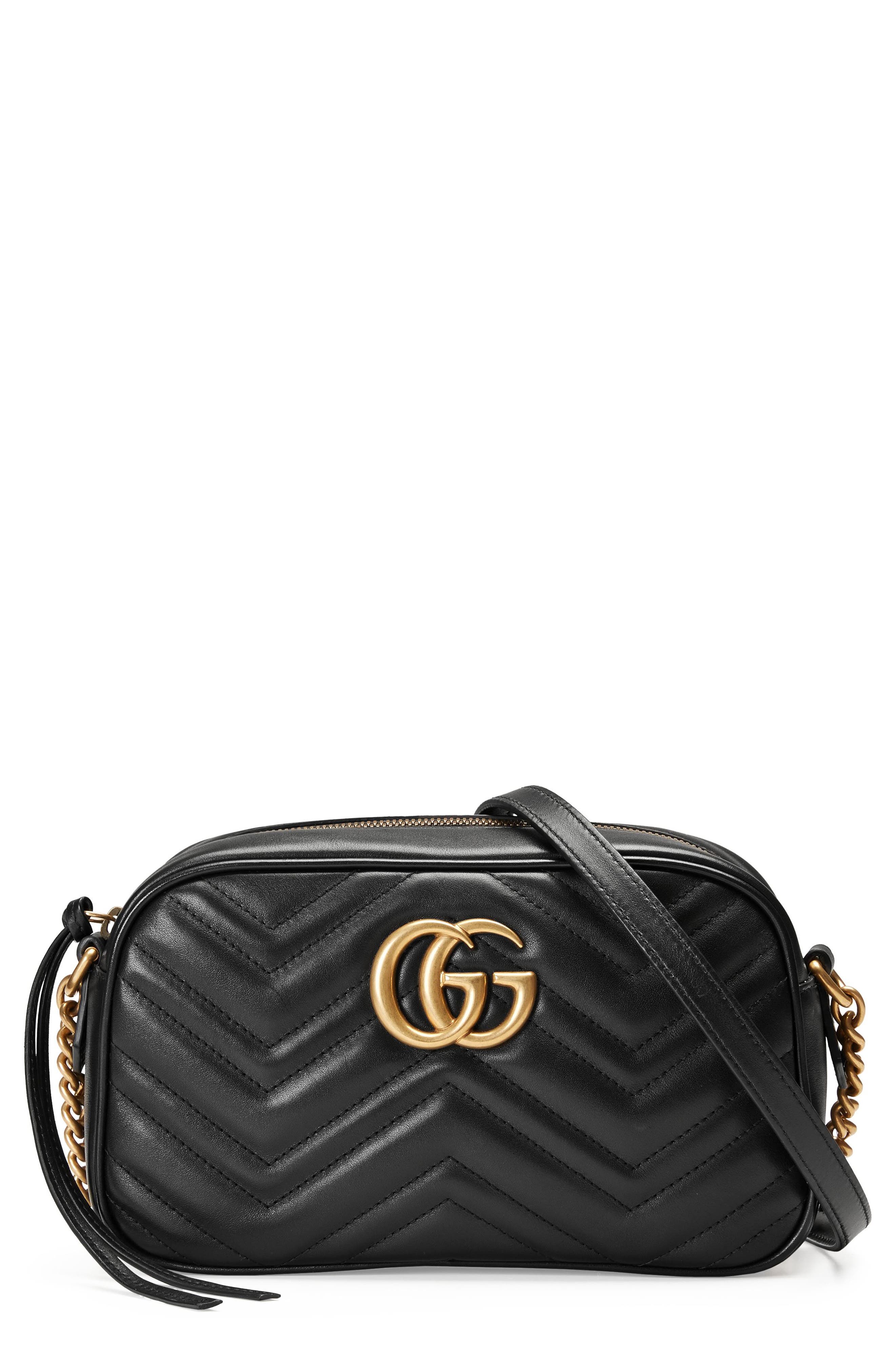 Gucci Small GG 2.0 Matelassé Leather Camera Bag, Main, color, 