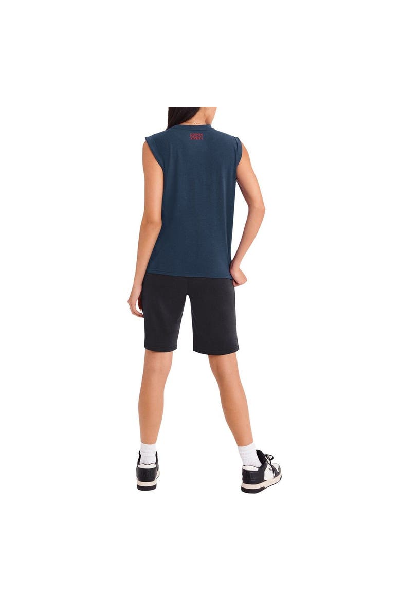 DKNY SPORT Women's DKNY Sport Navy Cleveland Guardians Madison Tri-Blend Tank Top, Alternate, color, 