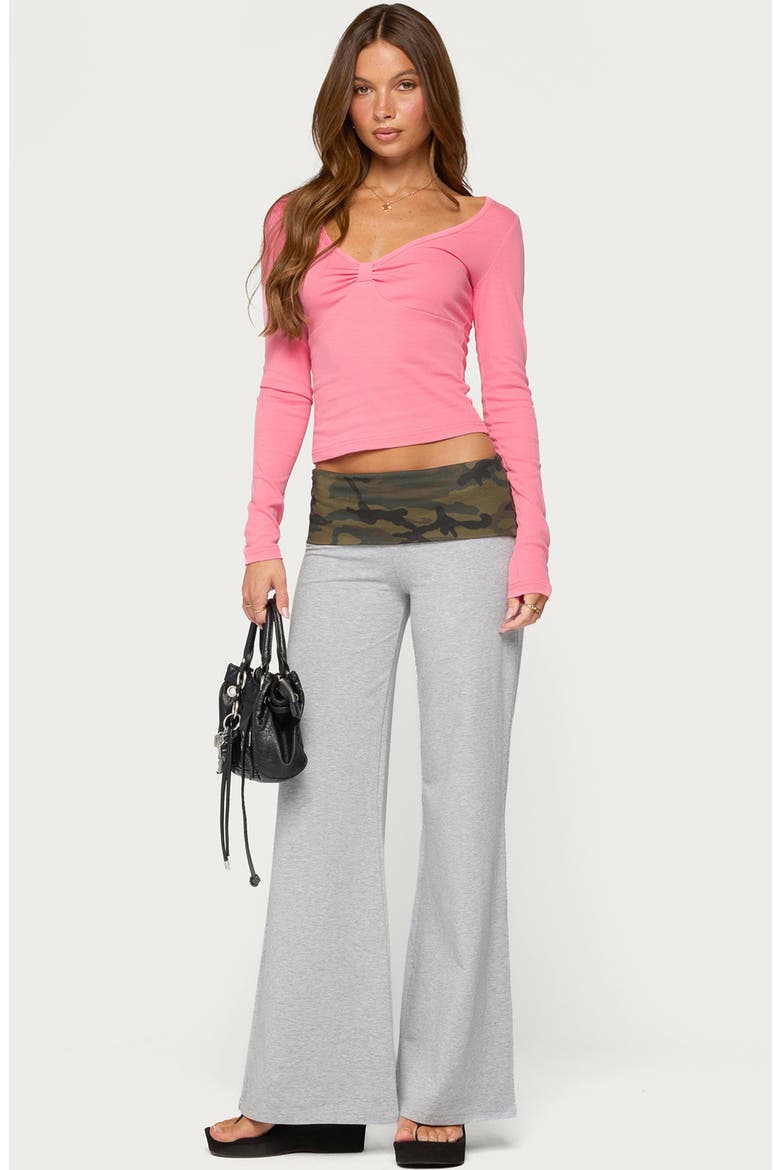 Varla V-Neck Long Sleeve Top, Alternate, color, PINK