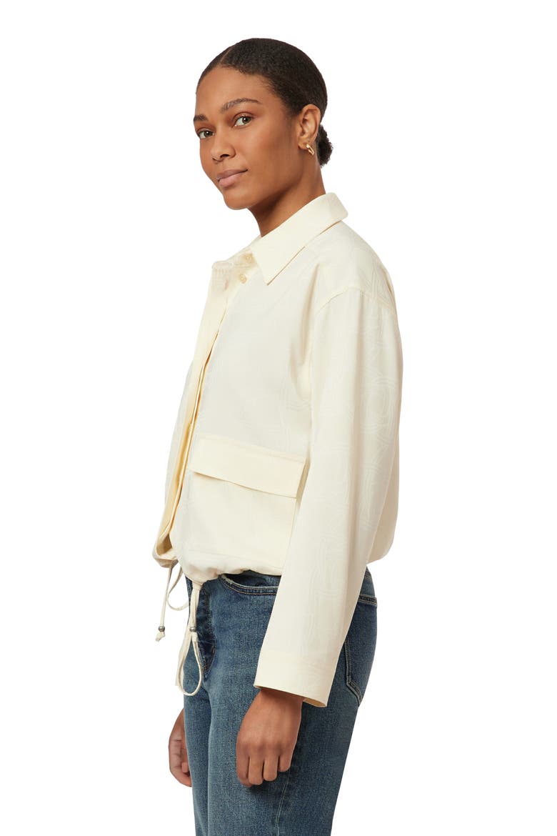 Drawstring Waist Utility Shirt, Alternate, color, EGGNOG