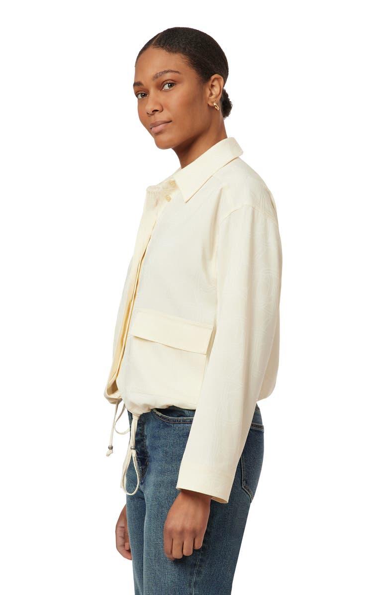 Scotch & Soda Drawstring Waist Utility Shirt, Alternate, color, Eggnog