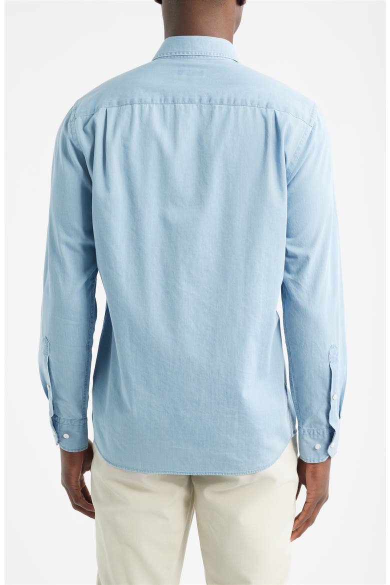 Crown Crafted Elio Cotton Button-Up Shirt, Alternate, color, LIGHT INDIGO